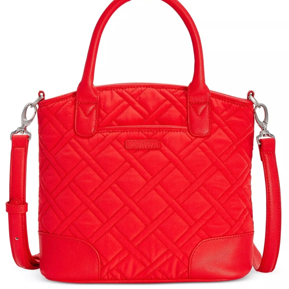 Vera Bradley Quilted Tote Bag in Bright Red
